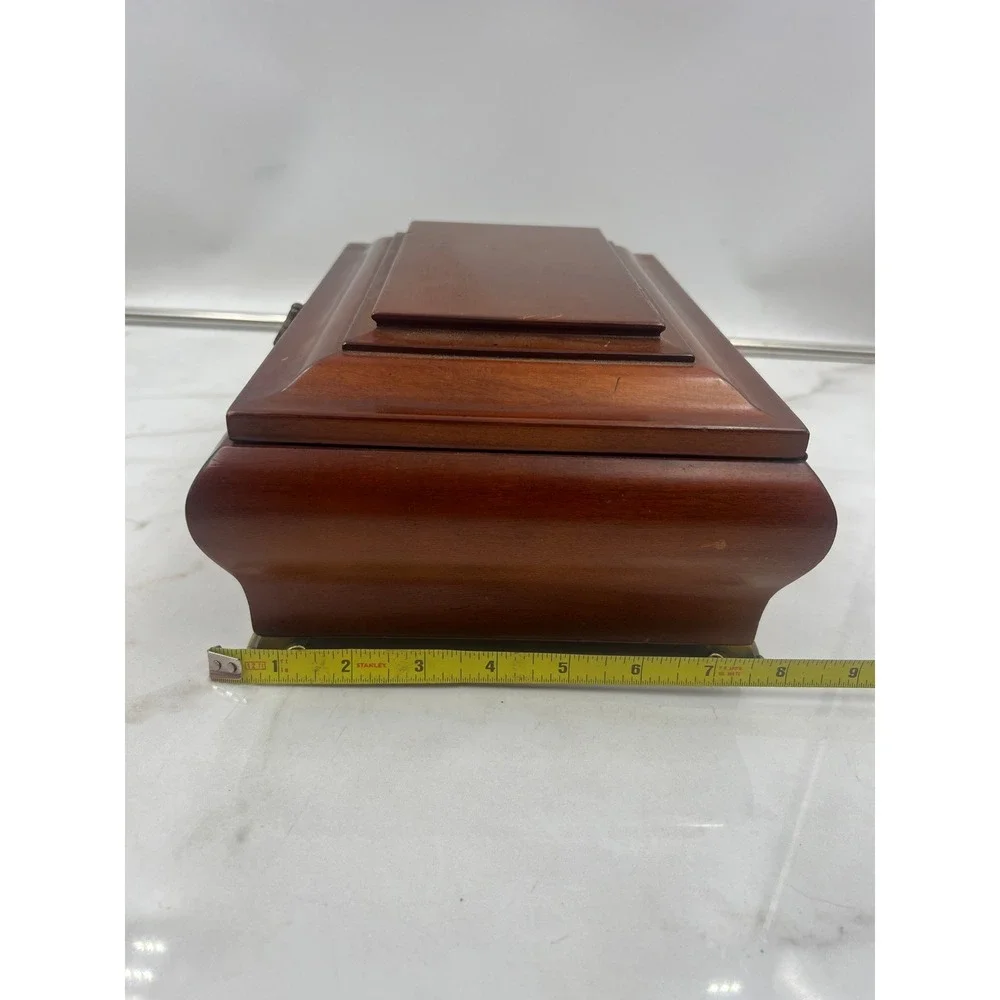 Bombay Company Wooden Musical Jewelry Box Cherry Finish Vintage Style 1858183